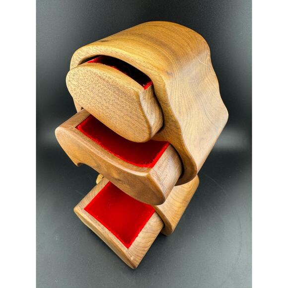 Vintage Wood Bandsaw Jewelry Box - Tall - Picture 6 of 6